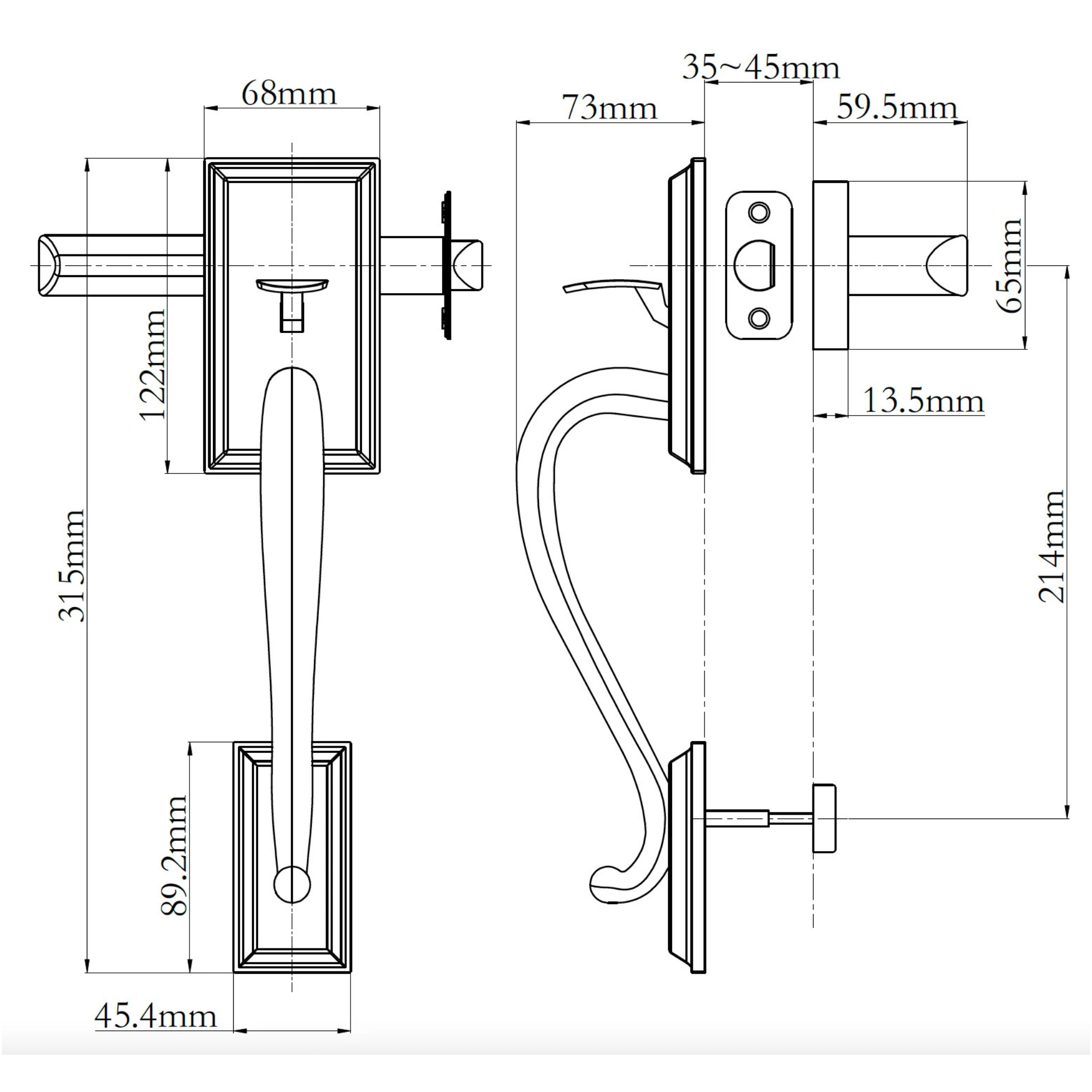 Madison Entry Handle Set
