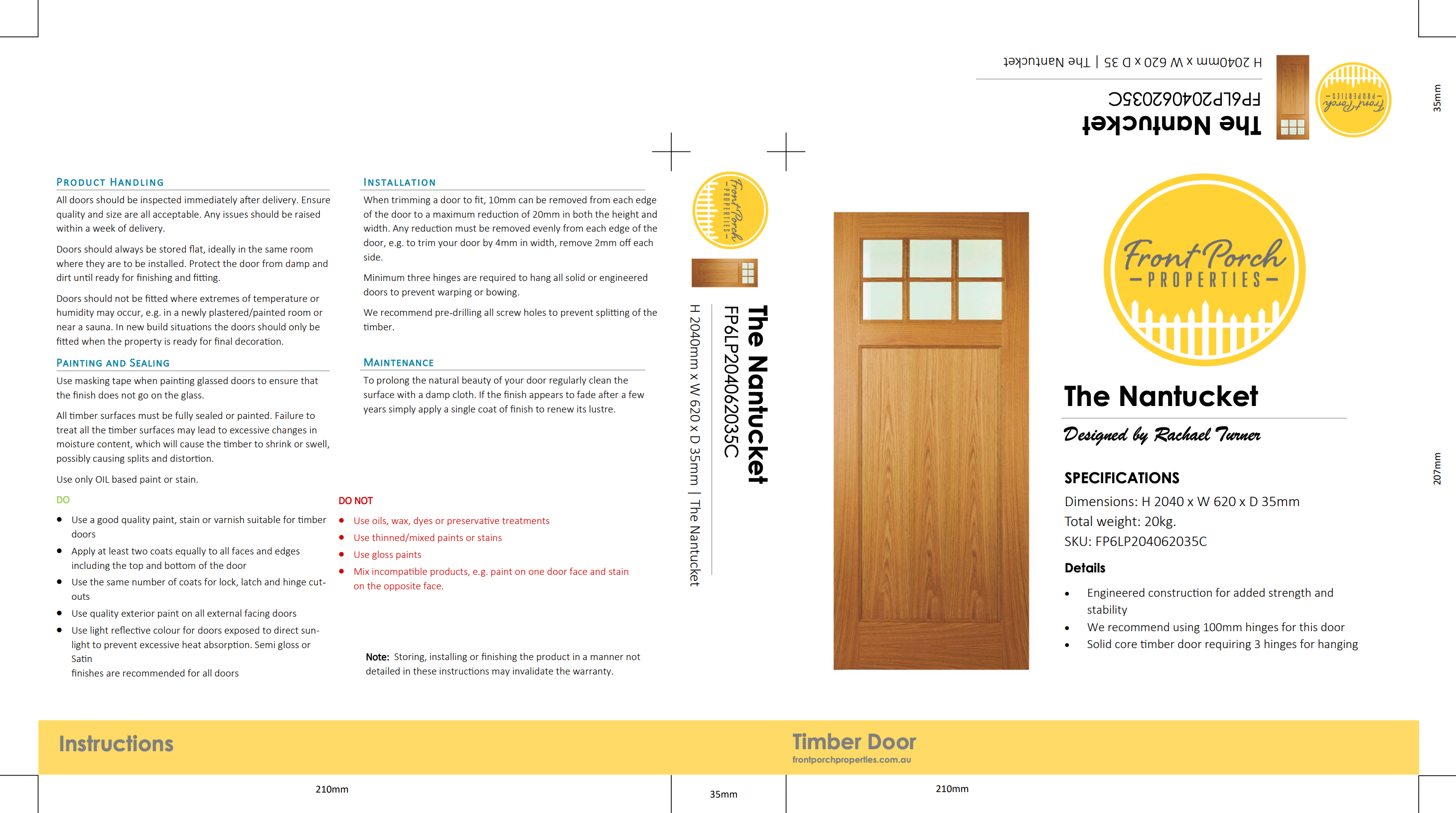 Nantucket Door Designed by Rachael Turner by Front Porch Properties
