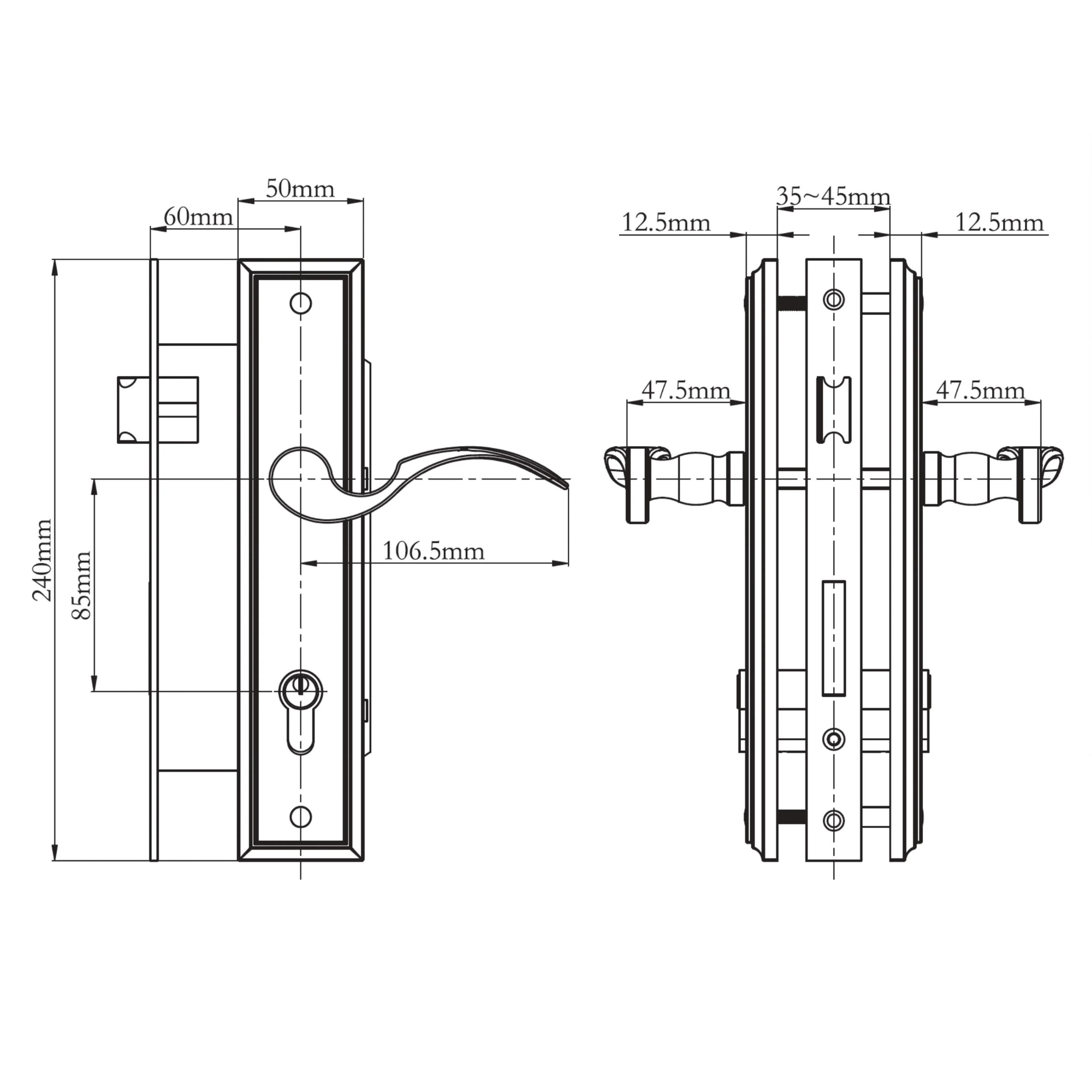 Flutto Long Plate (Classic Square)