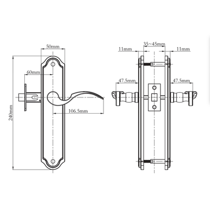 Flutto Long Plate (Classic Square)
