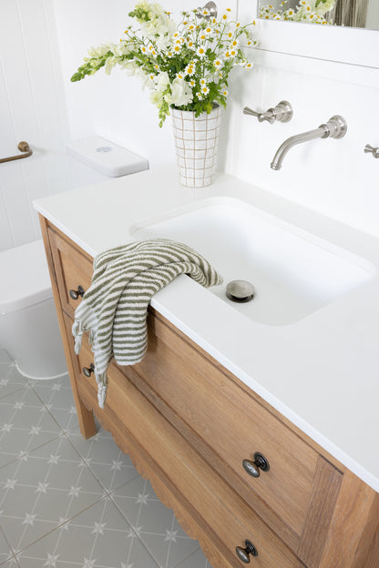 Oak Scalloped Vanity