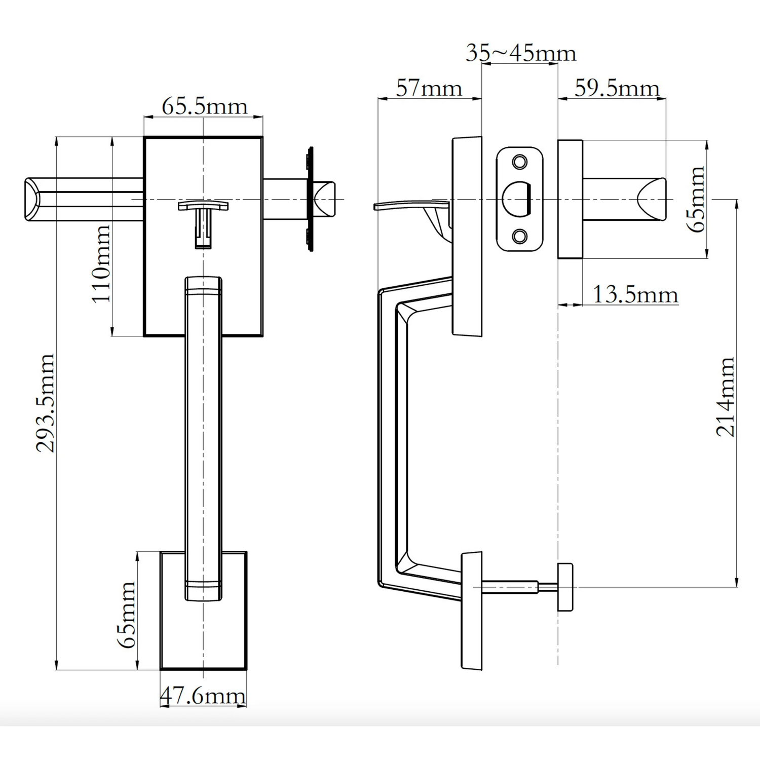 Sentry Entry Handle Set