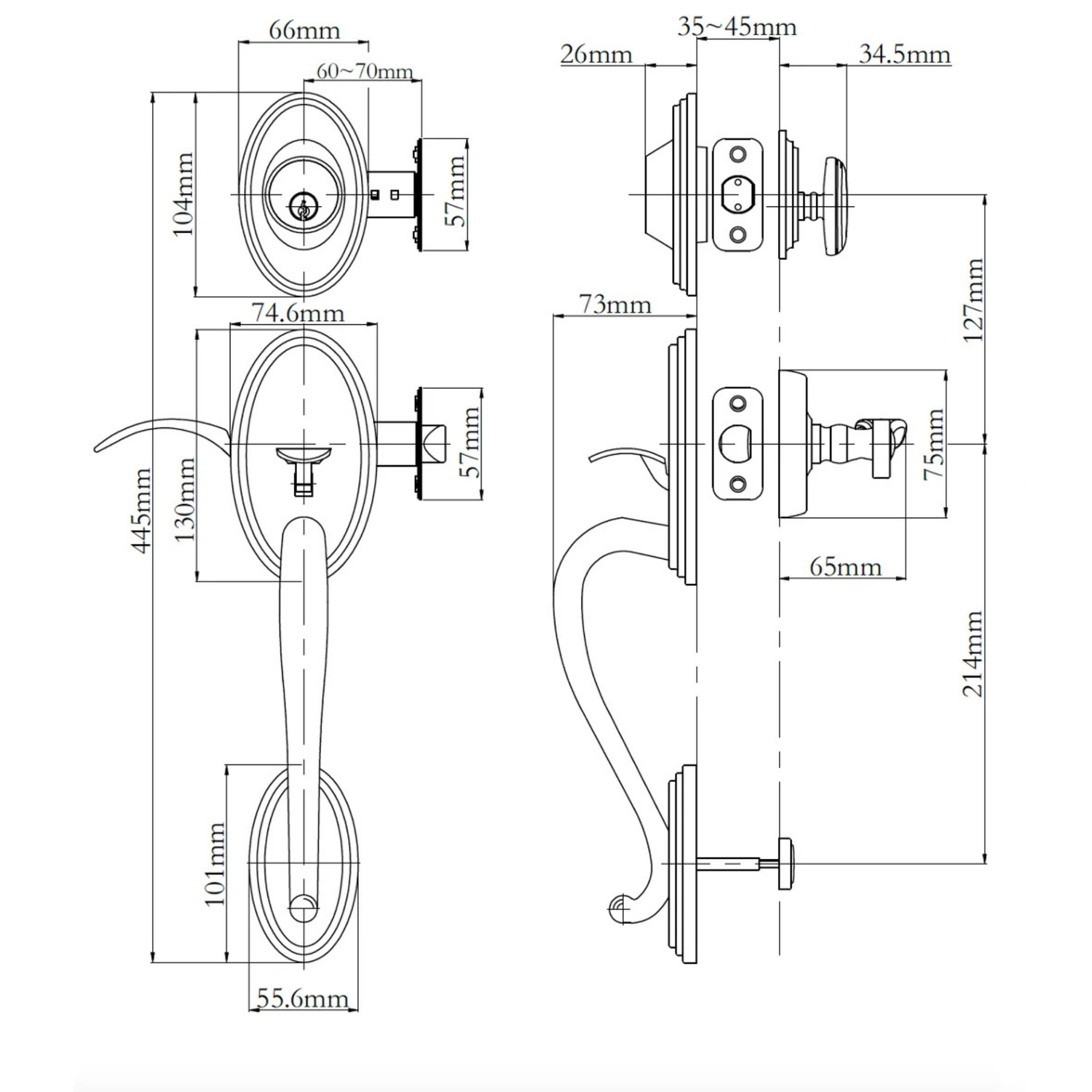 Somme Entry Handle Set