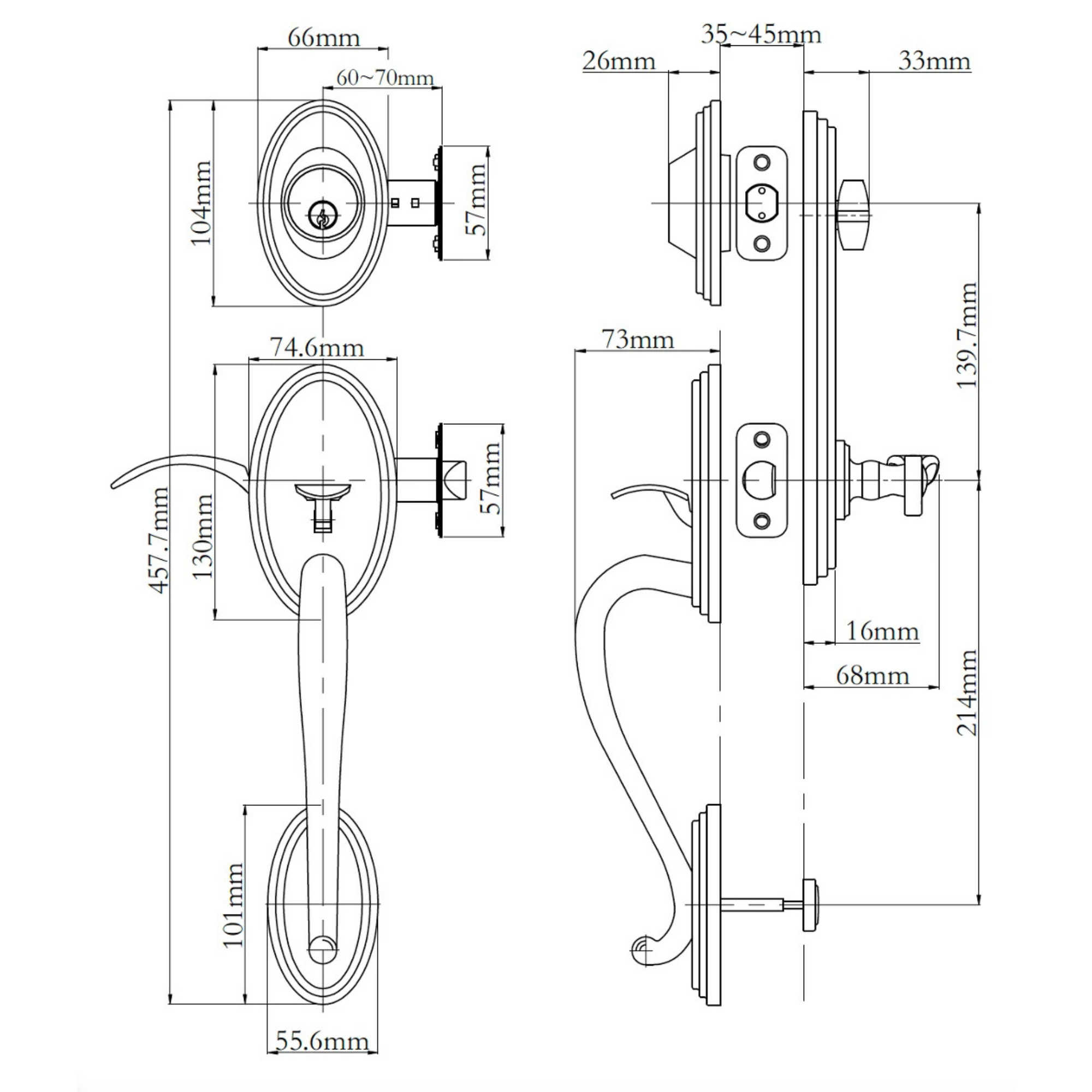 Somme Entry Handle Set