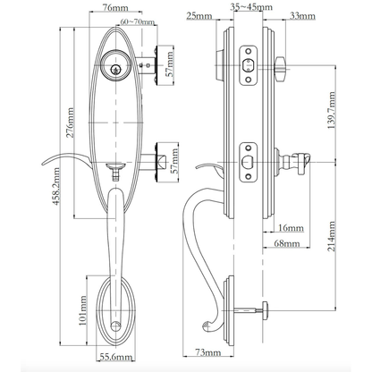 Charente Entry Handle Set