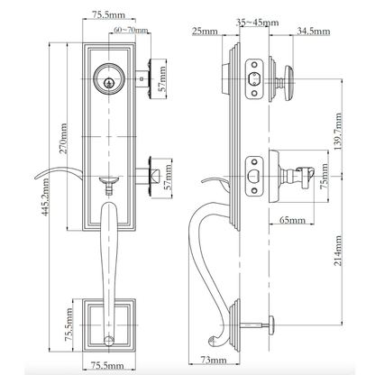 Seine Entry Handle Set