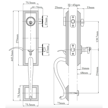 Seine Entry Handle Set