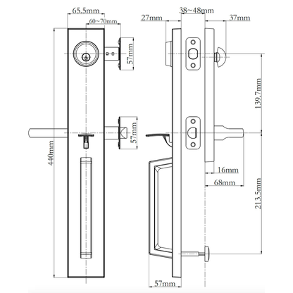 Montpellier Entry Handle Set
