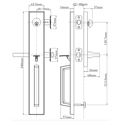 Montpellier Entry Handle Set