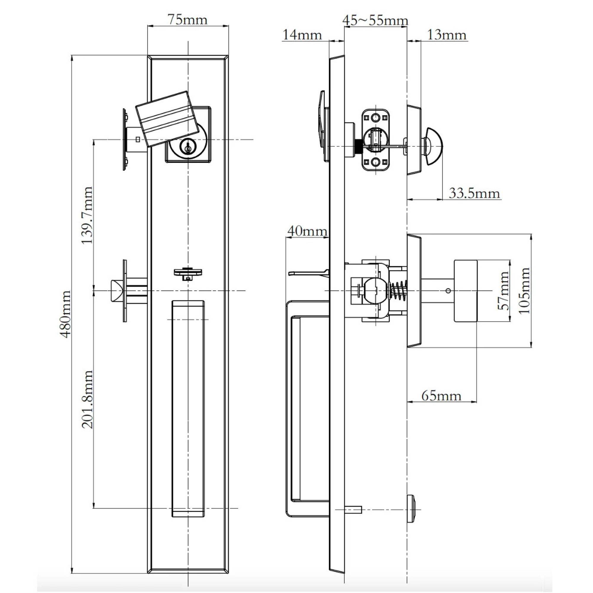 Agrigento Entry Handle Set