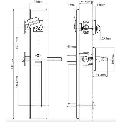 Agrigento Entry Handle Set