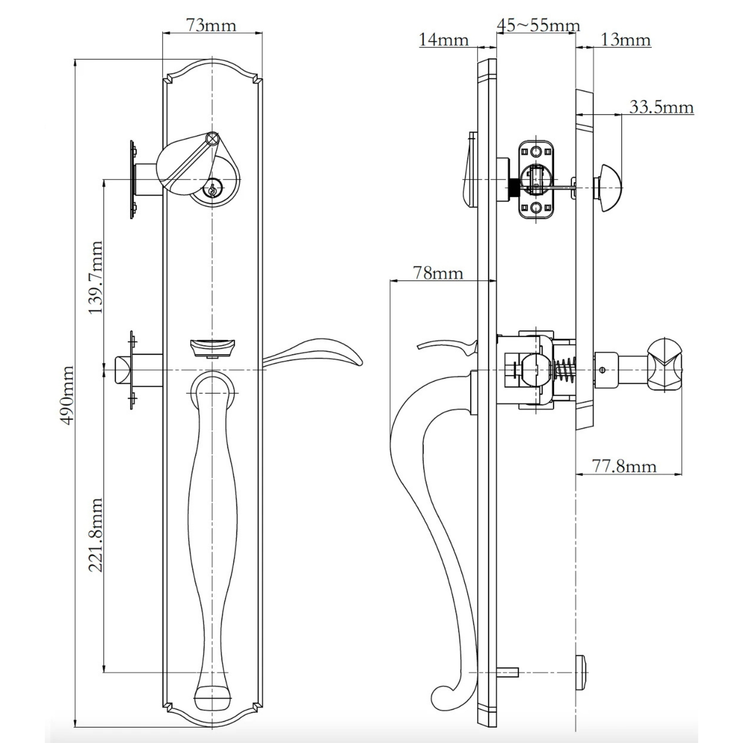 Etna Entry Handle Set
