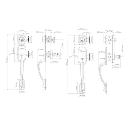 Garrone Entry Handle Set