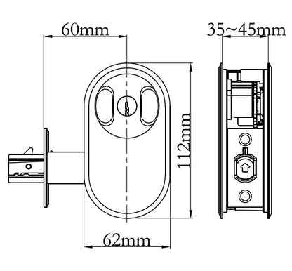 Lockable Cavity Door Lock